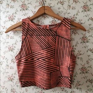 Silence + Noice Geometric Cut-out Crop Top